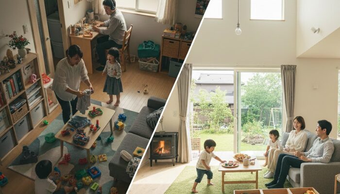 狭い家での子育て