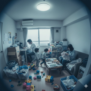 狭い家での子育て